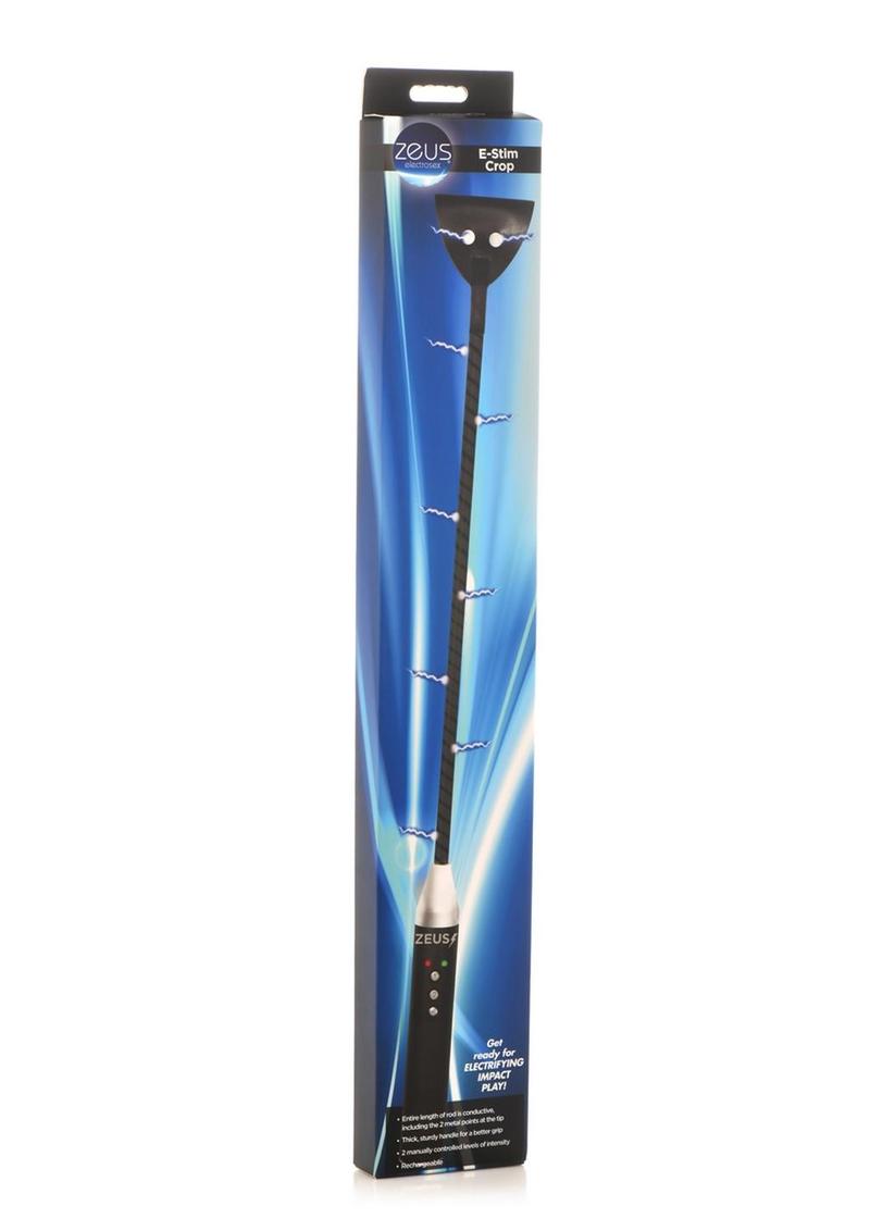 Zeus Electrosex E-Stim Crop - Negro/Plateado