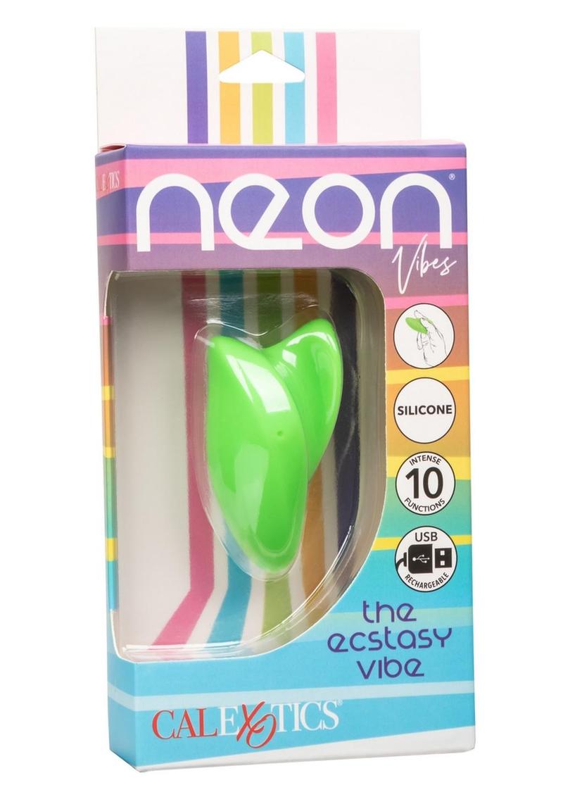 Masajeador de silicona recargable Neon Vibes The Ecstasy Vibe - Verde