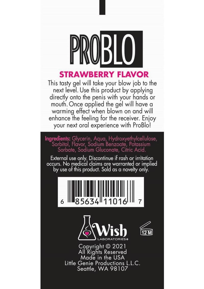 Gel saborizado ProBlo Fishbowl Oral Pleasure 10 ml (65 por bol) - Fresa