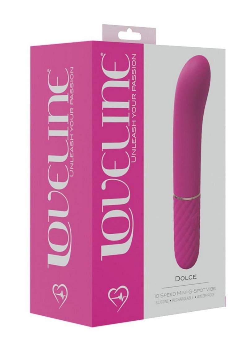 Mini vibrador de punto G LoveLine Dolce de silicona recargable de 10 velocidades - Rosa