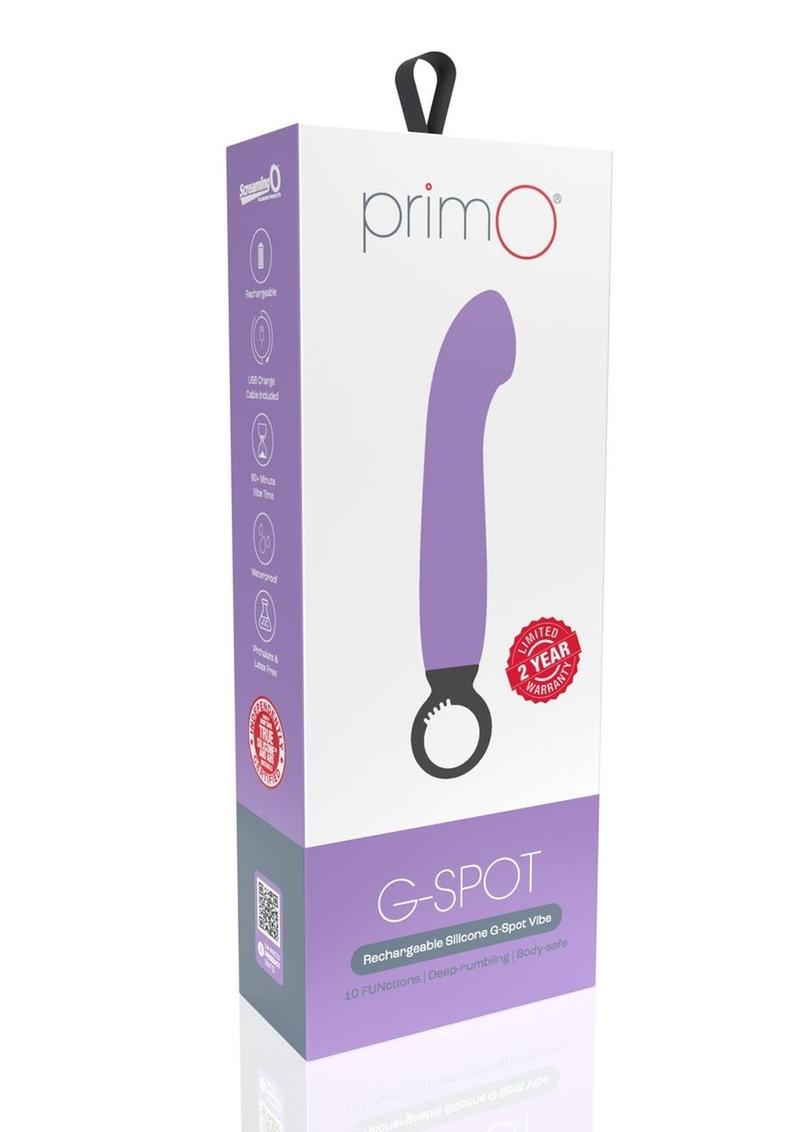 Vibrador de silicona recargable PrimO G-Spot - Lavanda