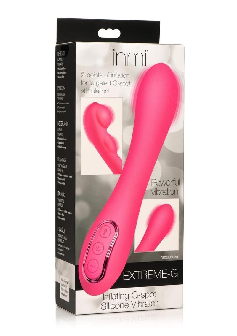 Vibrador de silicona recargable e inflador para el punto G Inmi Extreme-G - Rosa