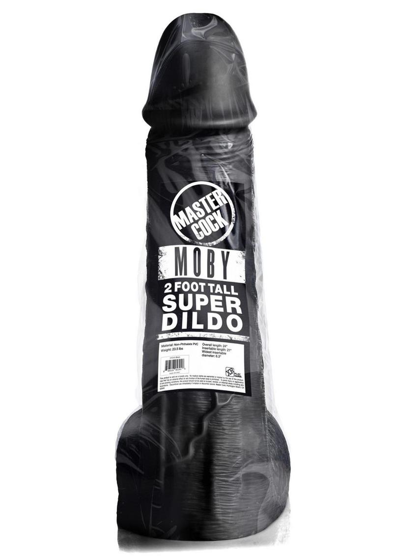 Consolador supergrande Master Cock Moby de 60 cm de altura, color negro