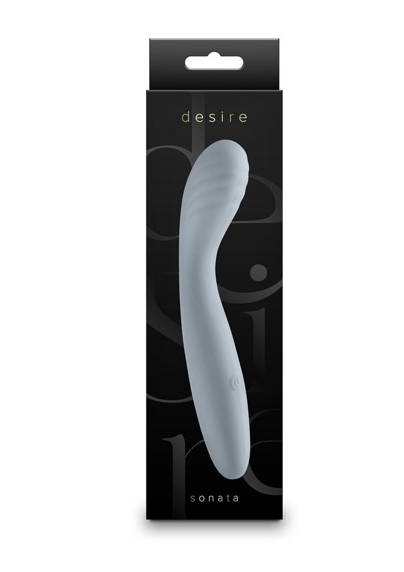 Vibrador de punto G de silicona recargable Desire Sonata - Gris