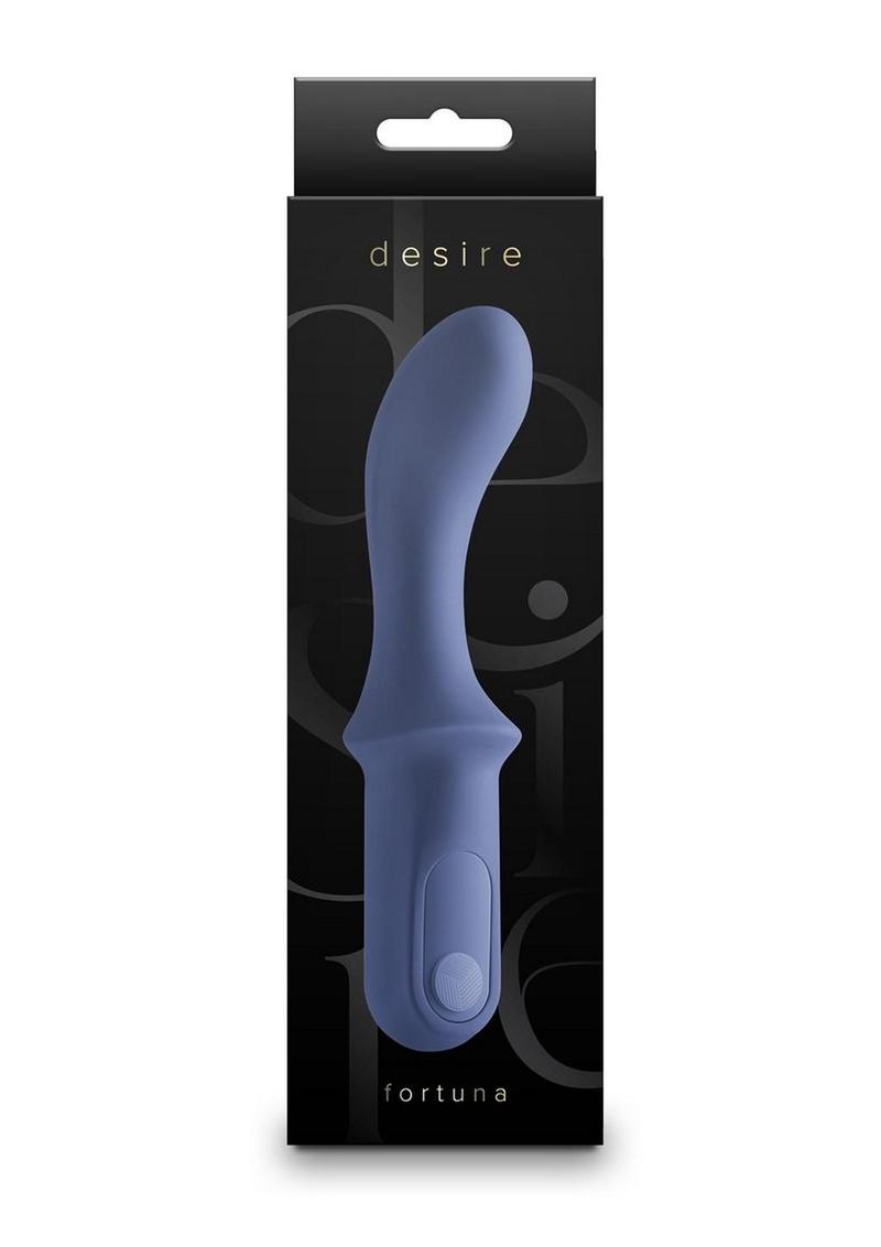 Vibrador de punto G de silicona recargable Desire Fortuna - Azul