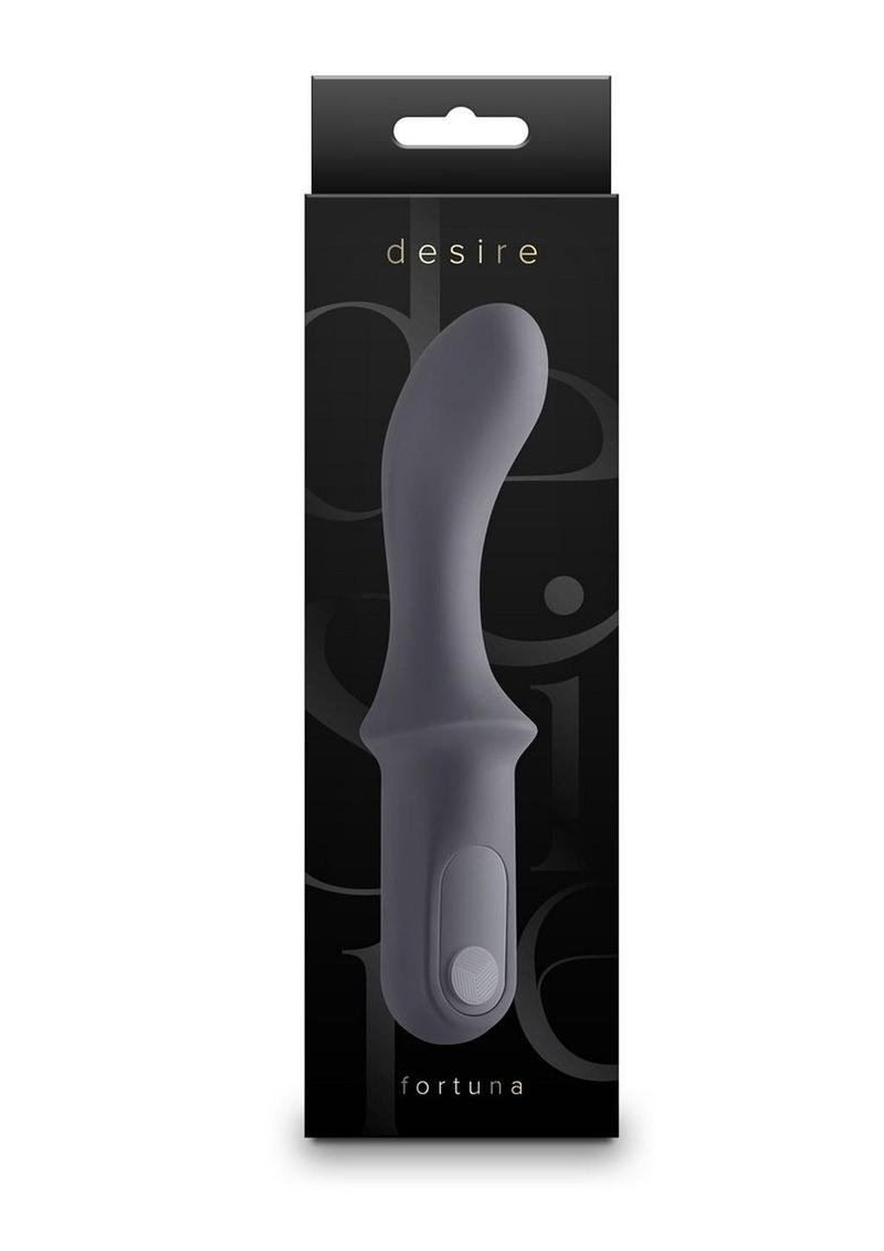 Vibrador de punto G de silicona recargable Desire Fortuna - Humo