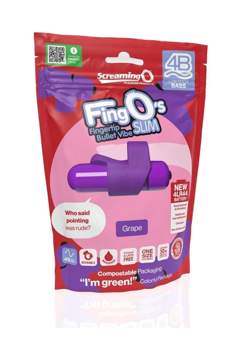 Vibrador de dedo delgado 4B FingO - Uva
