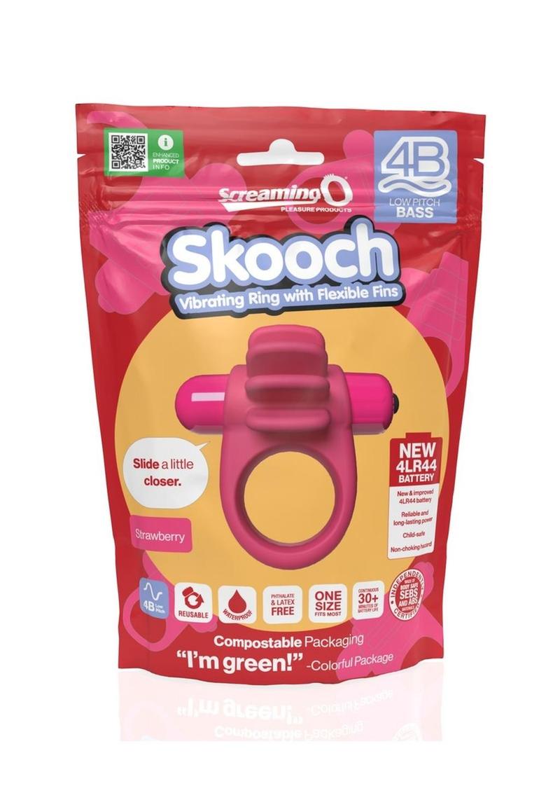 Anillo vibrador para el pene 4B Skooch - Fresa