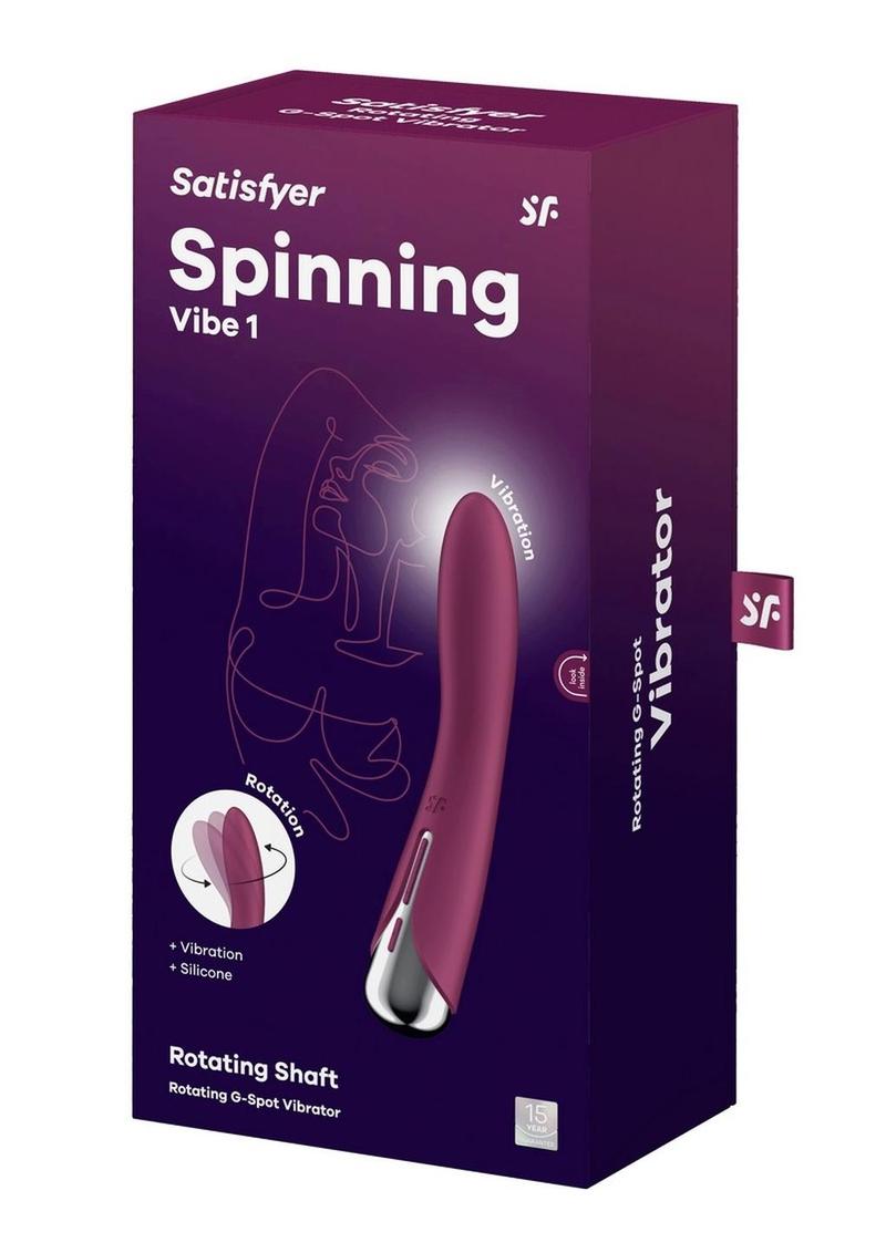 Vibrador giratorio de silicona Satisfyer Spinning Vibe 1 recargable para el punto G - Rojo