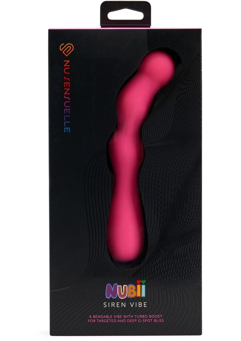 Nu Sensuelle Siren Nubii Vibrador de punto G de silicona recargable y flexible - Rosa