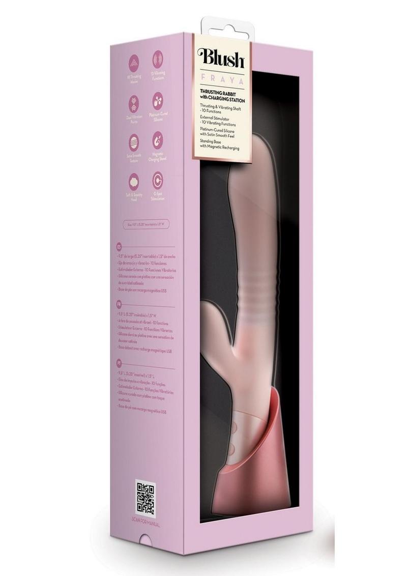 Vibrador de conejo de silicona recargable Fraya de Blush Collection - Rosa