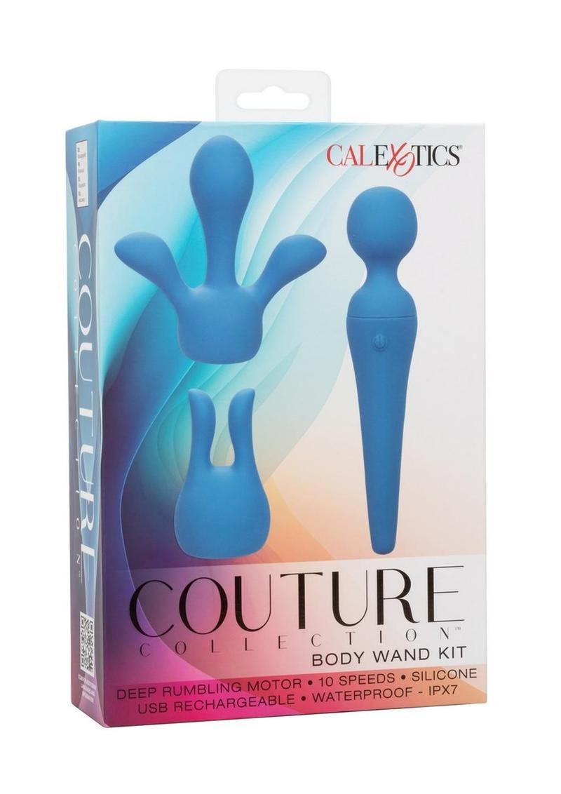 Kit de varita corporal de silicona recargable Couture Collection - Azul
