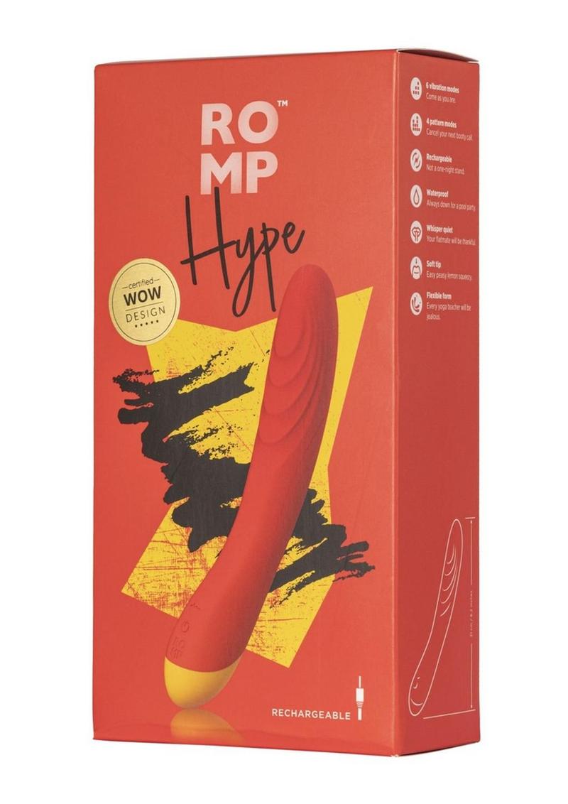 Vibrador de silicona recargable Romp Hype - Naranja
