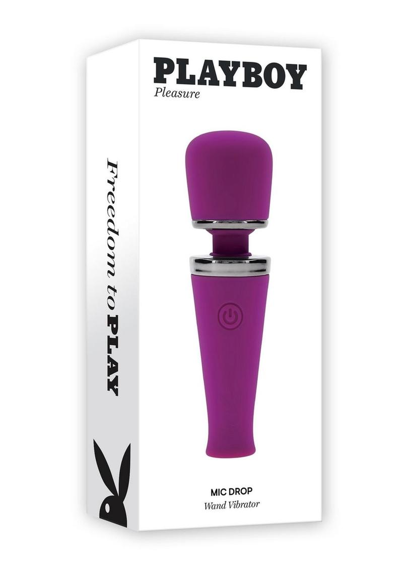 Varita de silicona recargable Playboy Mic Drop - Morado