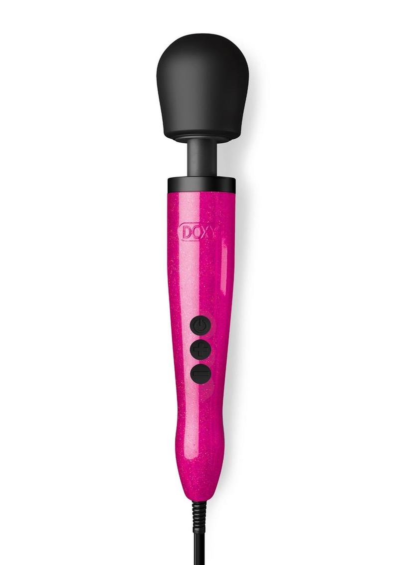 Masajeador corporal vibratorio Doxy Die Cast Wand de metal con enchufe - Rosa intenso