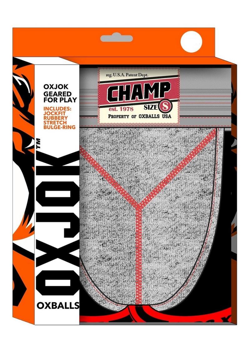 Sudadera vintage Champ Jock - Gris jaspeado - Talla XXL