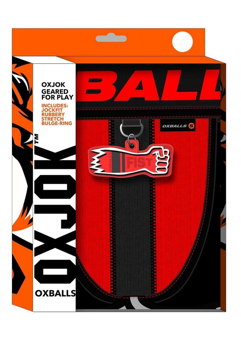 Suspensorio de goma 3D Fister - Negro/Rojo - Mediano