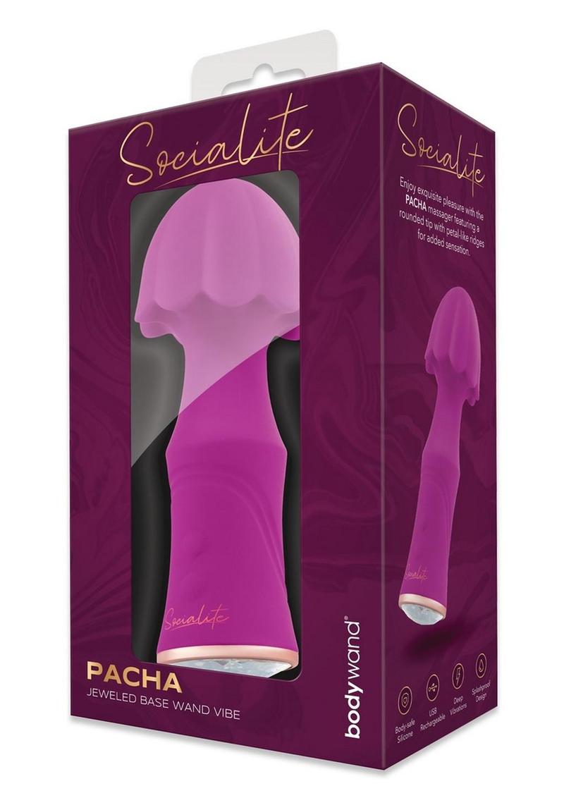Bodywand Socialite Pacha - Varita de silicona recargable - Morado/Dorado