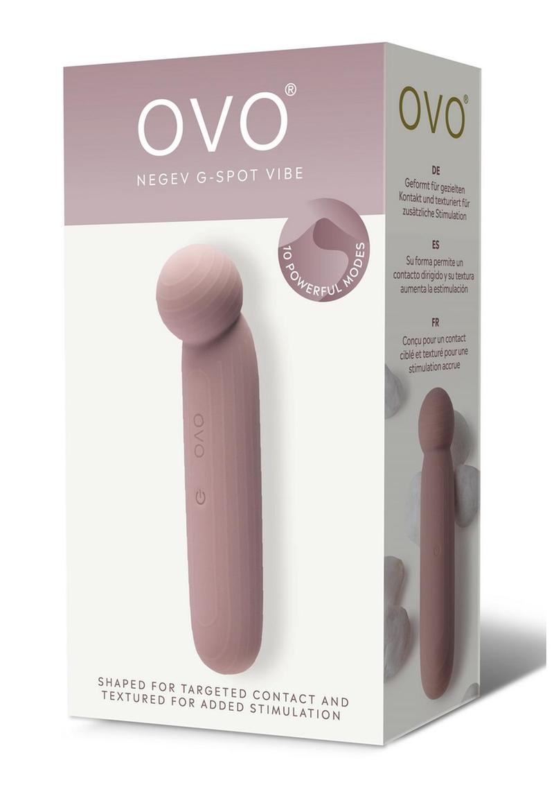 Vibrador de punto G de silicona recargable Ovo Earth Negev - Marrón