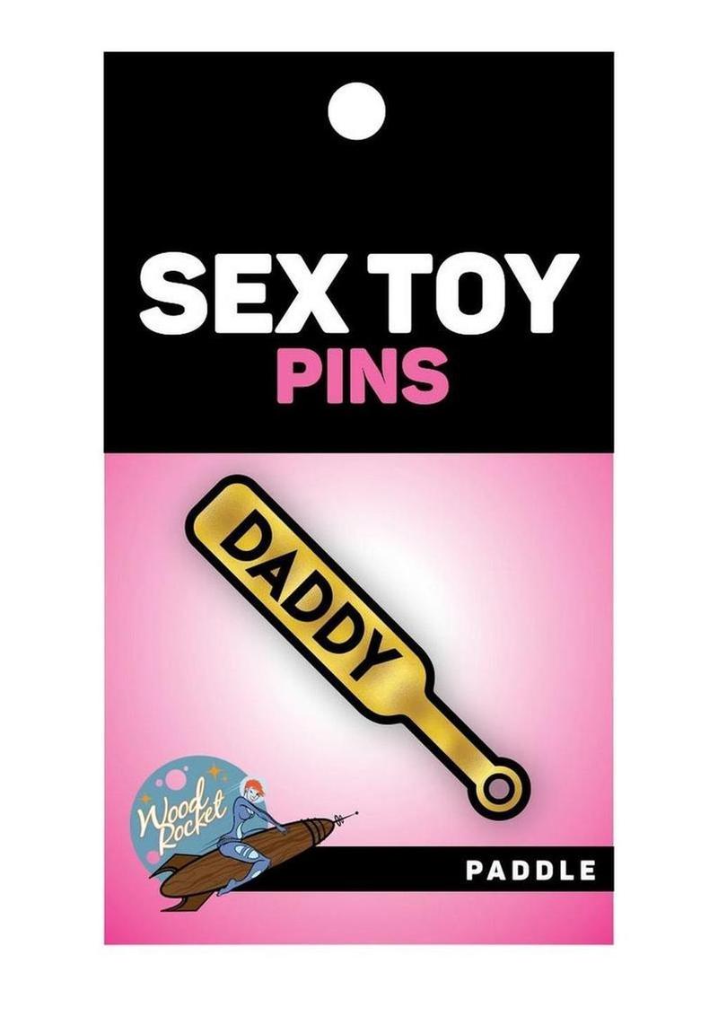 Pin de esmalte Paddle Daddy - Amarillo/Negro