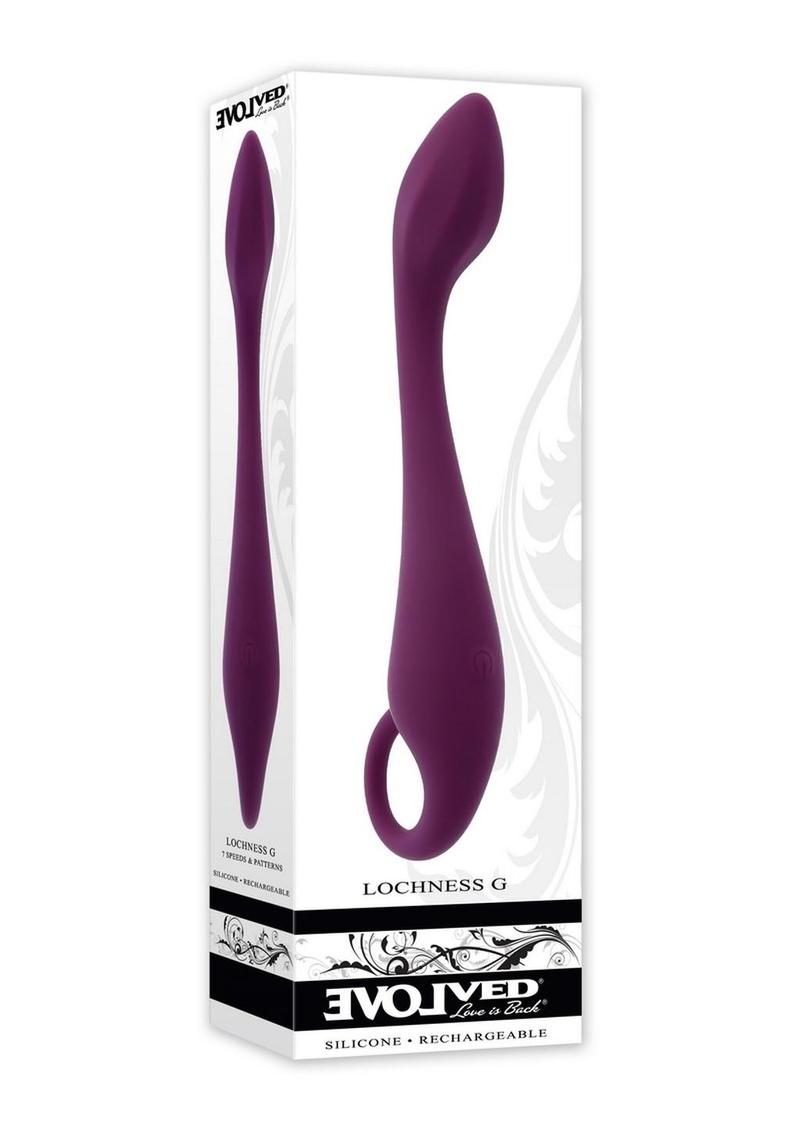 Vibrador de punto G de silicona recargable Lochness G - Rojo