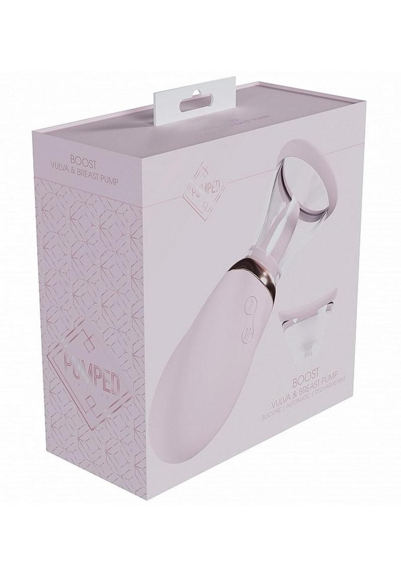 Extractor de leche y vulva automático de silicona recargable de 13 velocidades Pumped Boost - Rosa