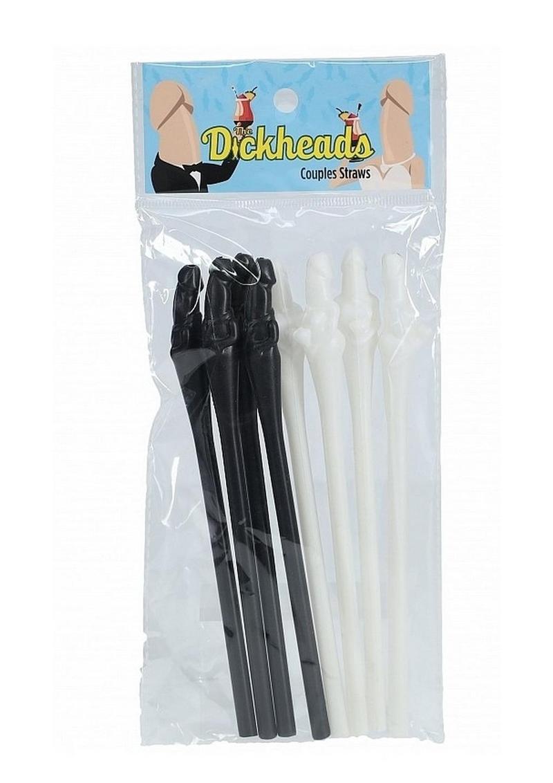 Pajitas para parejas S-Line The Dickheads - Negro/Blanco