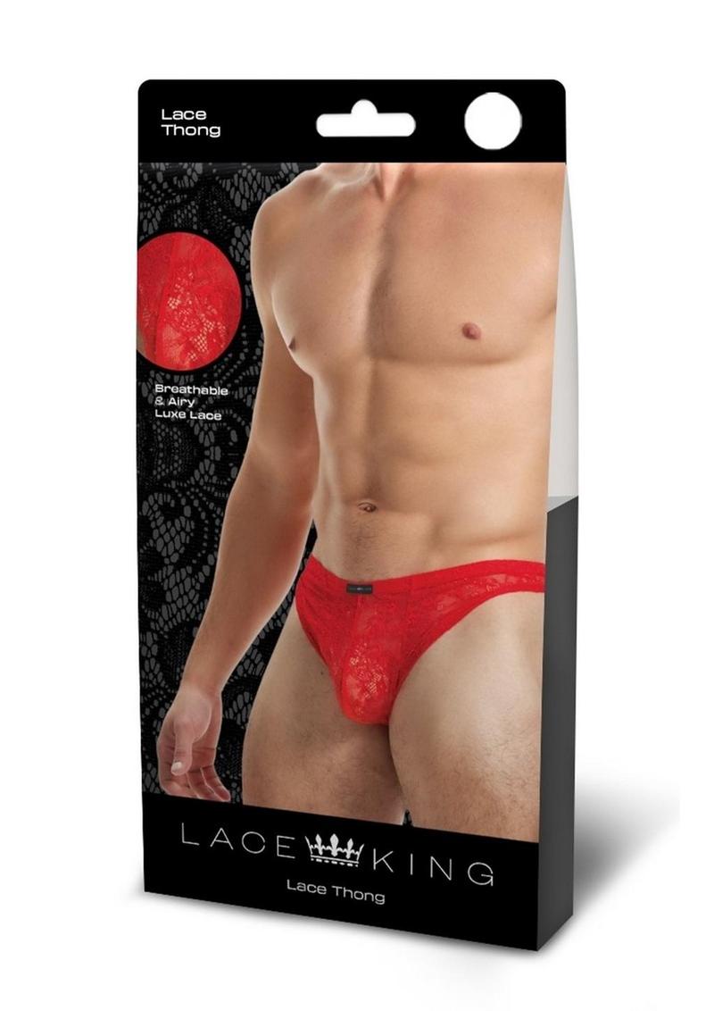 Tanga de encaje Lace King - M/L - Rojo