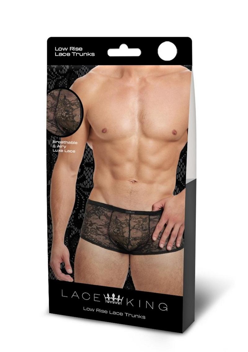 Bóxer de encaje Lace King - Mediano/Grande - Negro