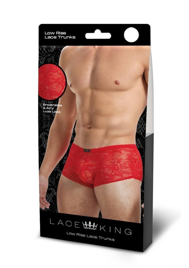 Bóxer de encaje Lace King - Mediano/Grande - Rojo