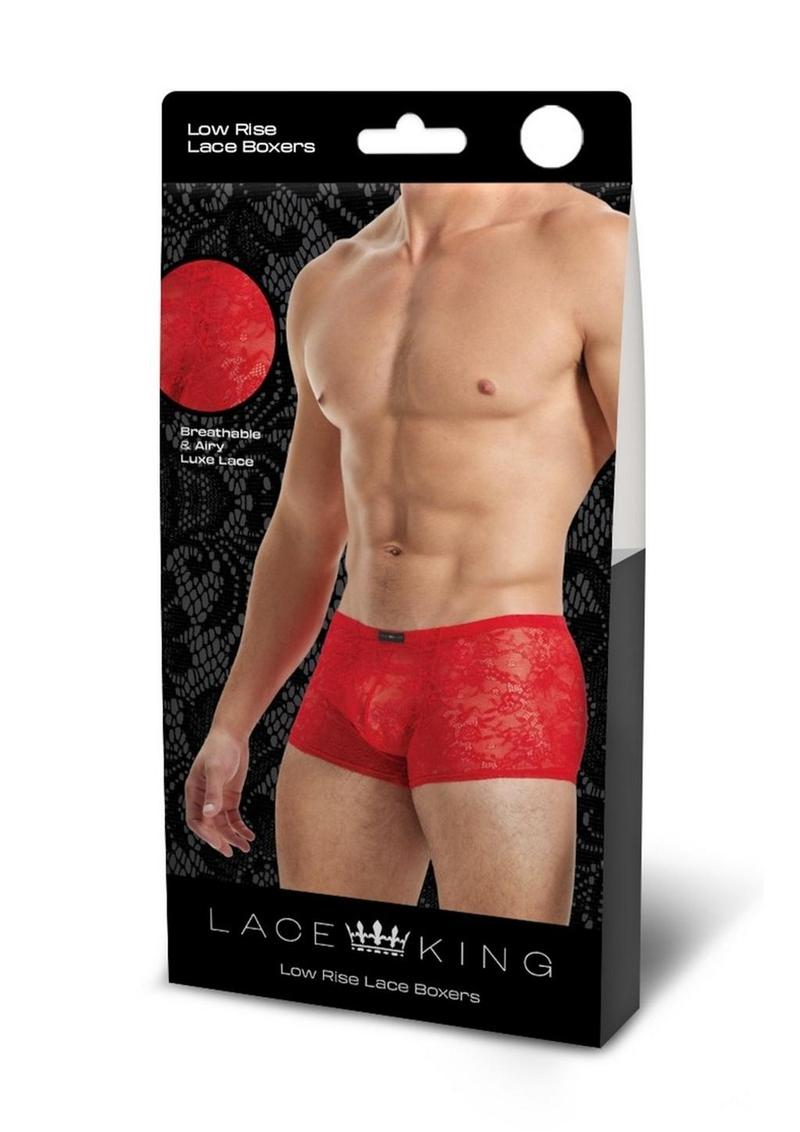 Boxers de encaje Lace King - Medianos/Grandes - Rojos