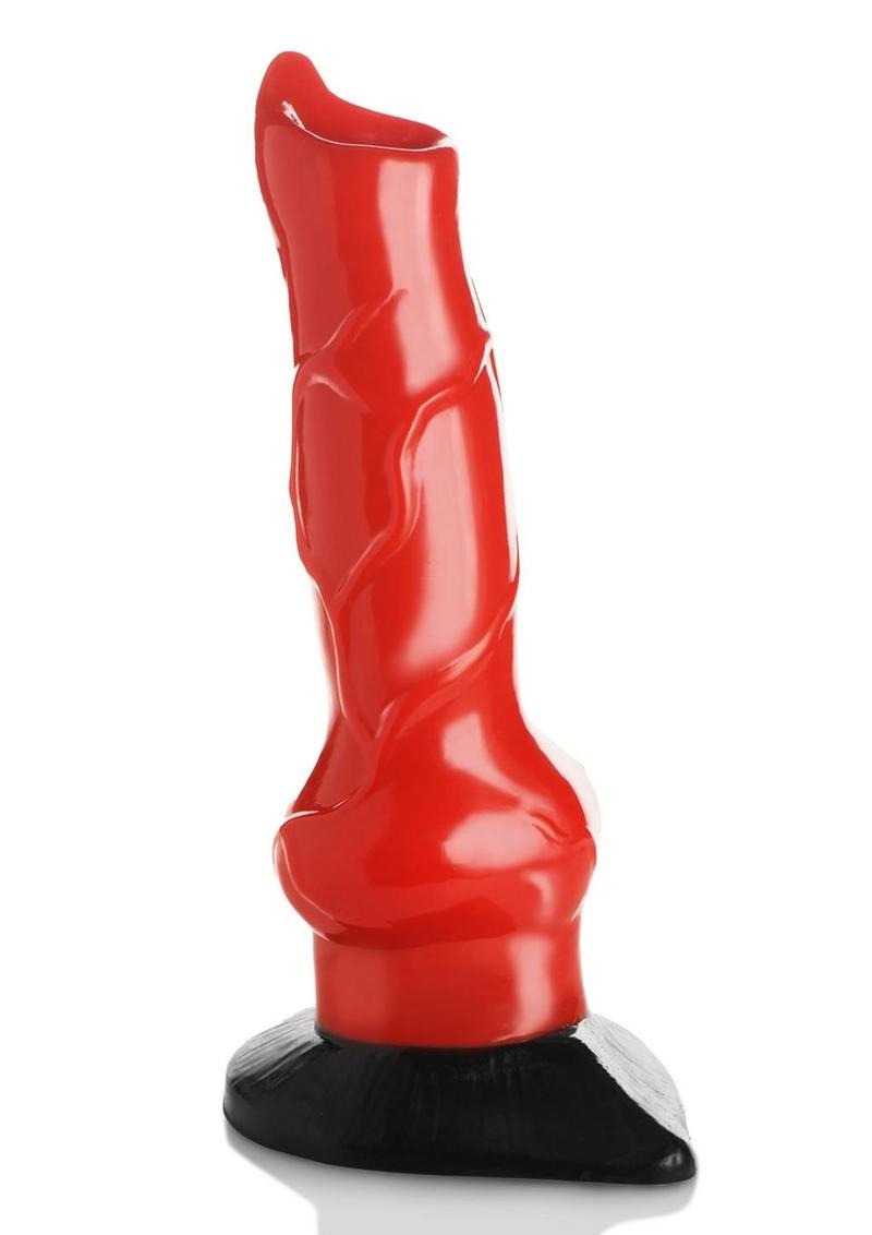 Consolador canino gigante Hell Hound de Creature Cocks, 60 cm, rojo y negro