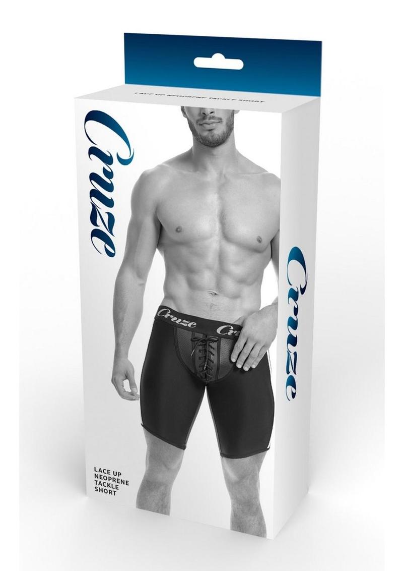 Pantalón corto con cordones Cruze Kick-Off - Talla pequeña/mediana - Negro