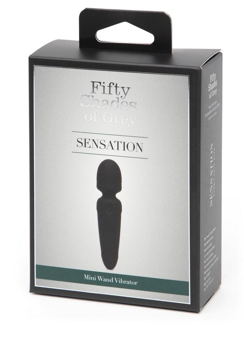 Mini vibrador de silicona recargable Sensation de Fifty Shades of Grey - Negro