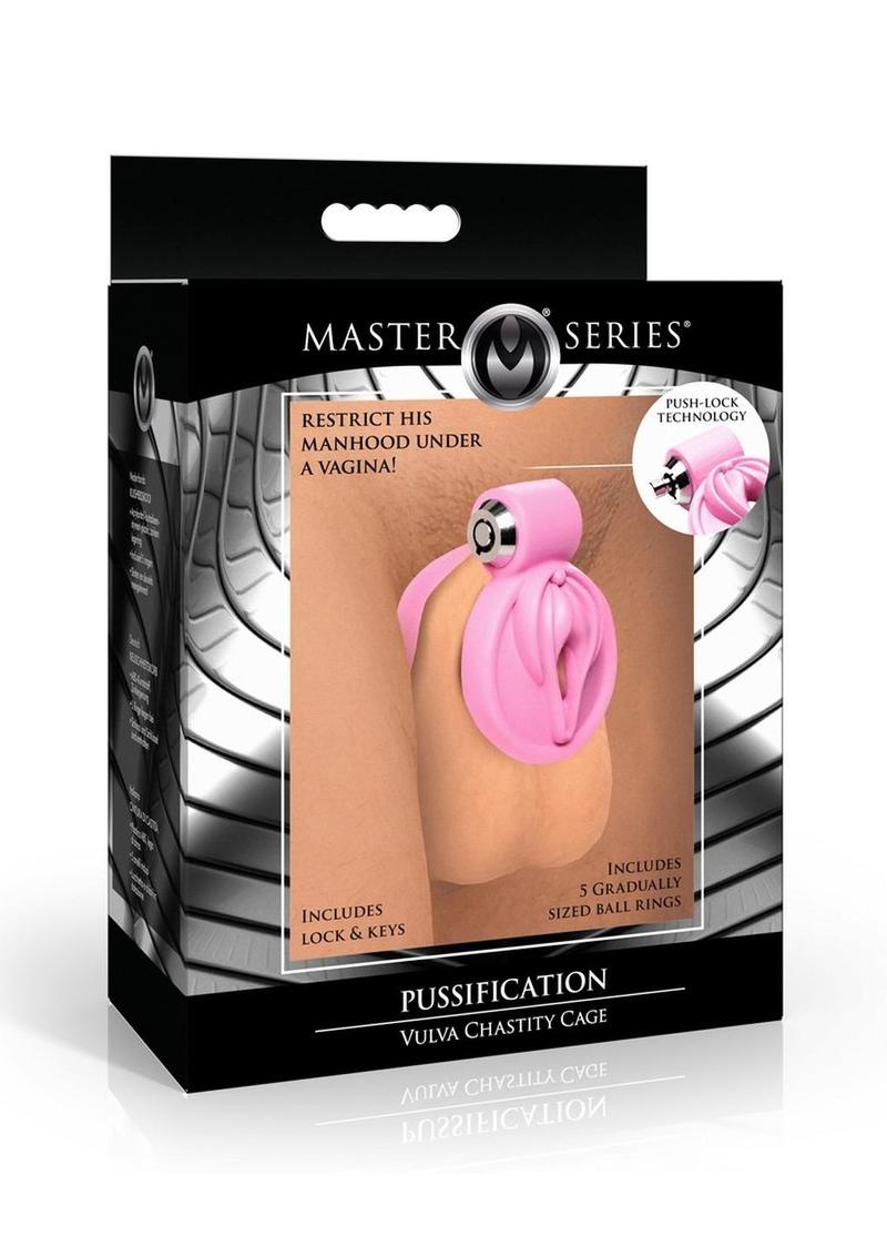 Jaula de castidad para vulva Master Series Pussification - Rosa