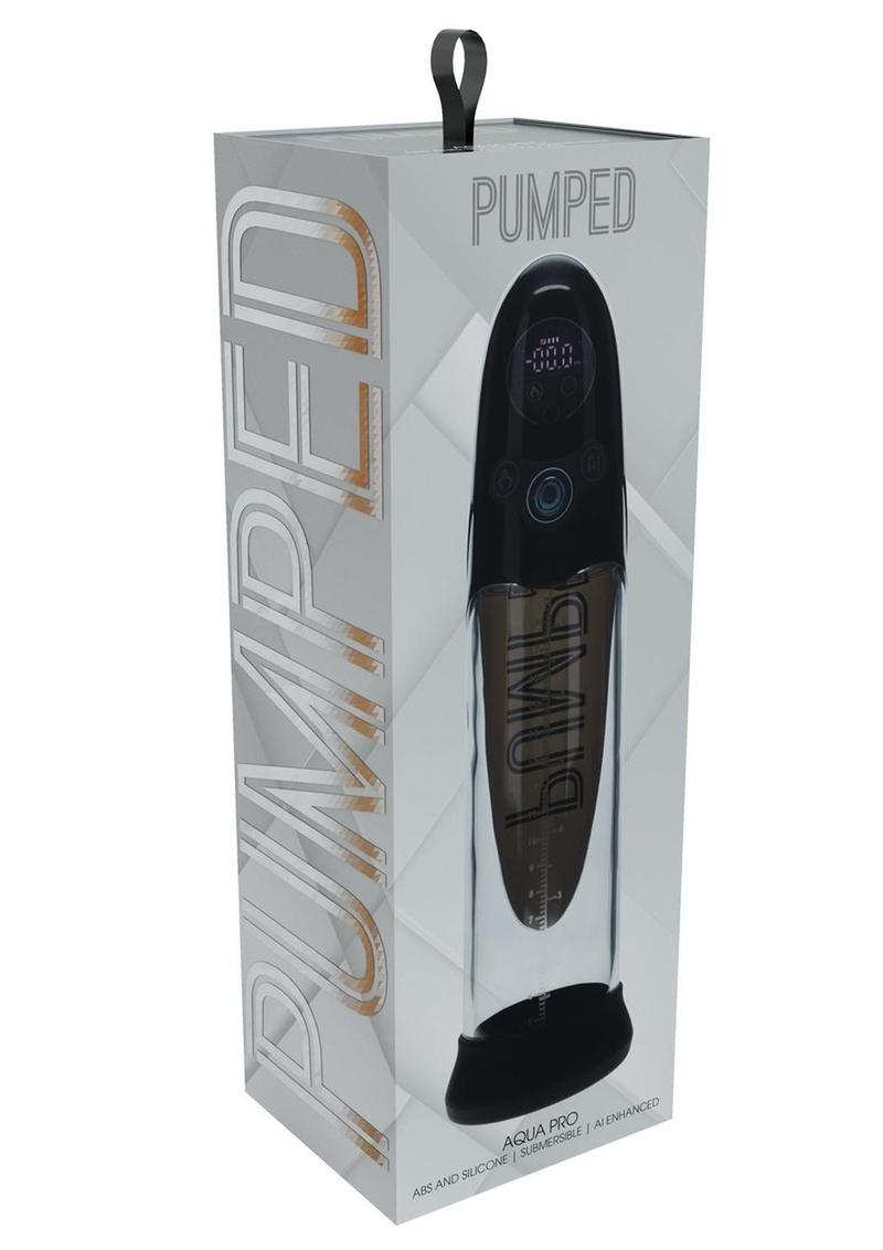 Bomba de pene sumergible Aqua Pro, automática, recargable, de silicona, con tecnología IA mejorada - Negra