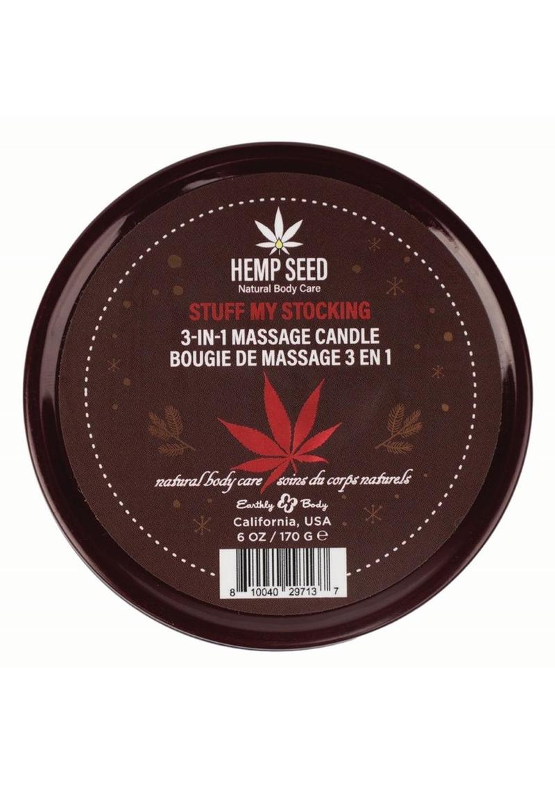 Vela de masaje 3 en 1 de semillas de cáñamo Earthly Body - Stuff My Stocking