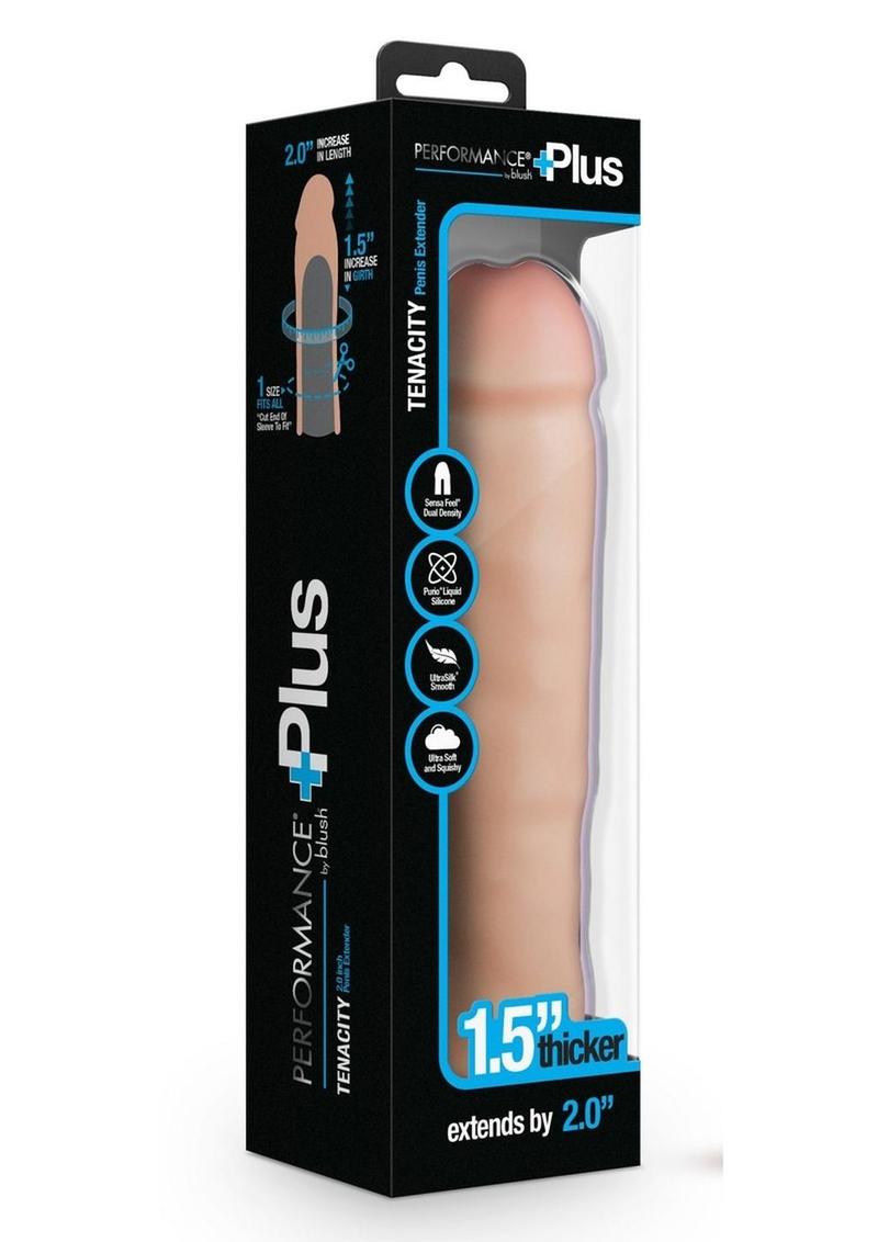 Extensor de pene de silicona Performance Plus de 2 pulgadas - Vainilla