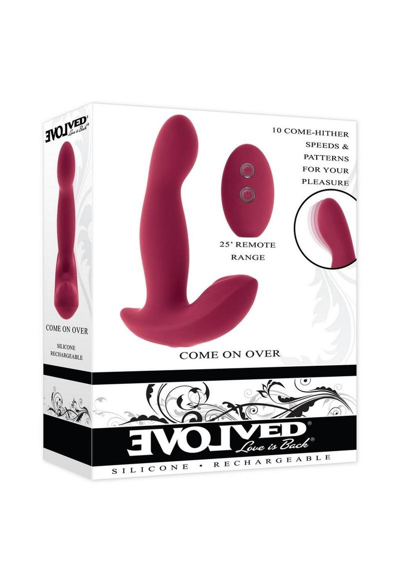 Come on Over - Vibrador doble de silicona recargable con control remoto - Rojo