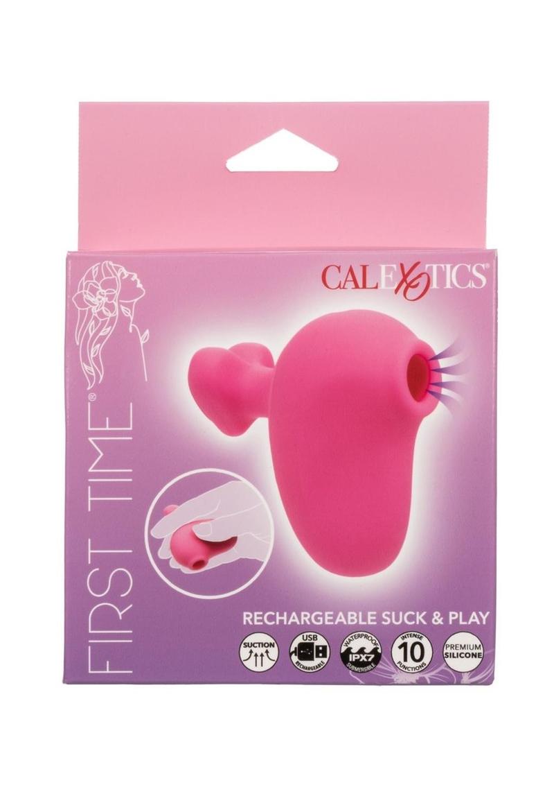 Estimulador de clítoris recargable de silicona para succionar y jugar (primer uso) - Rosa