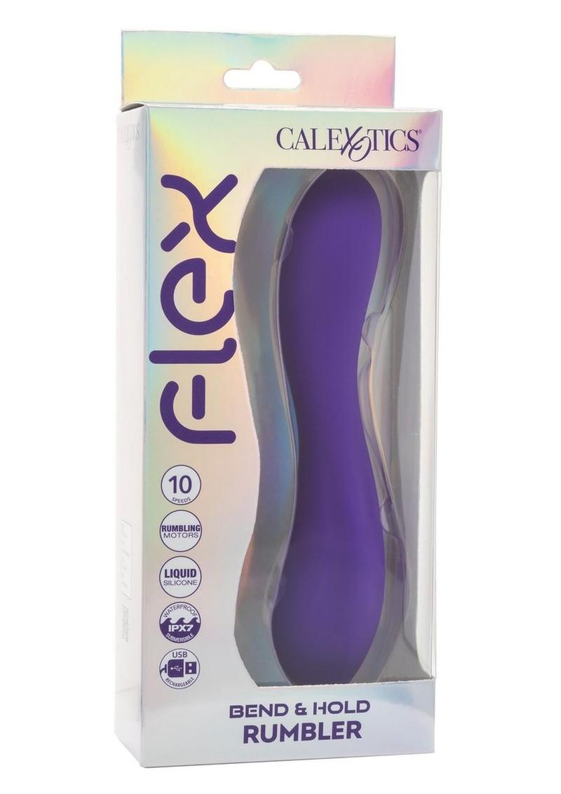 Vibrador de silicona recargable Flex Bend and Hold Rumbler - Morado