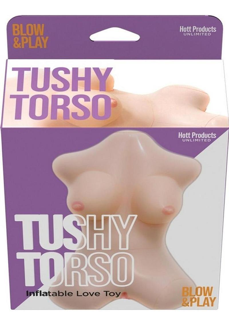 Muñeca inflable Tushy Torso con orificio vaginal - Vainilla