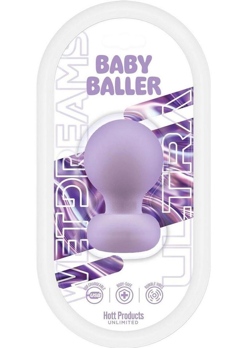 Mini vibrador recargable multivelocidad Wet Dreams Baby Baller - Lavanda
