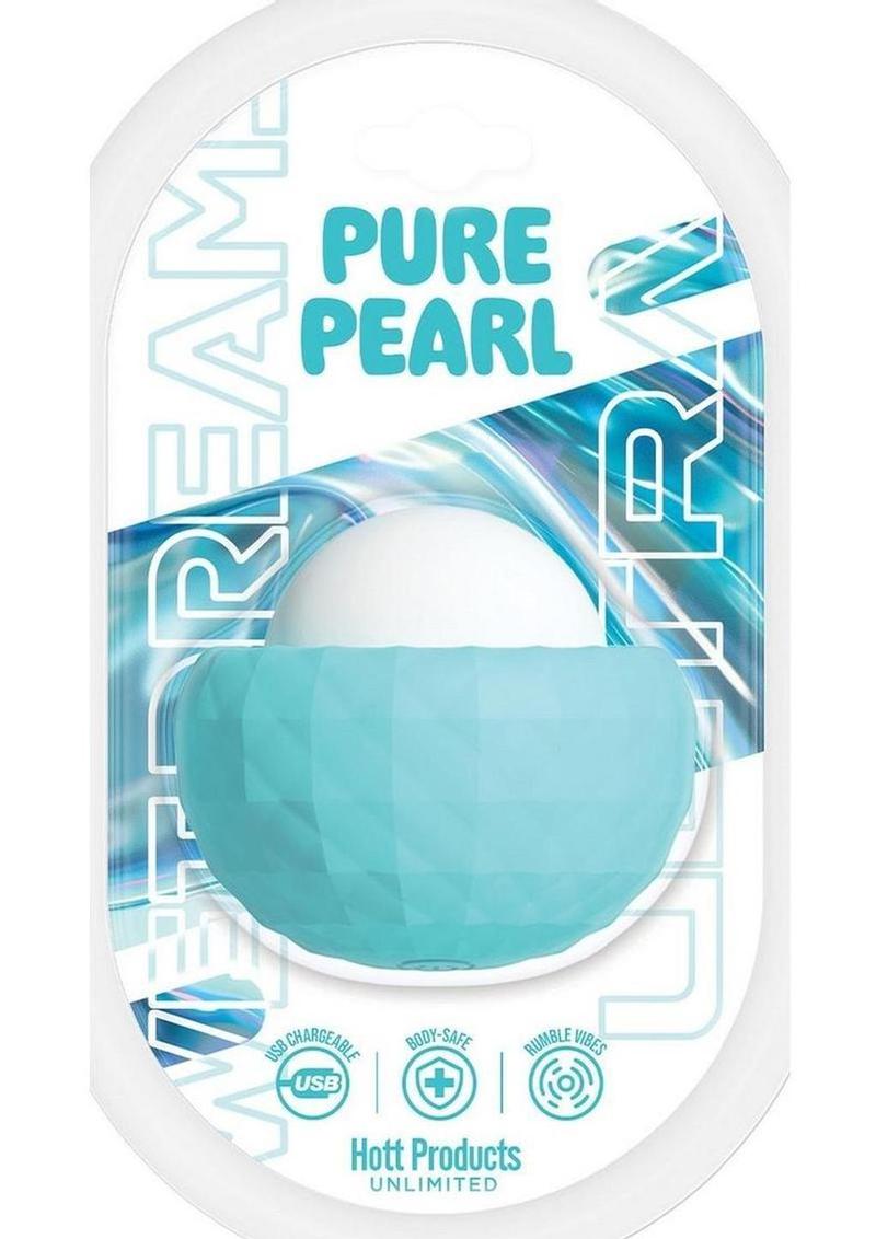 Mini vibrador recargable de silicona multivelocidad Wet Dreams Pure Pearl - Aqua