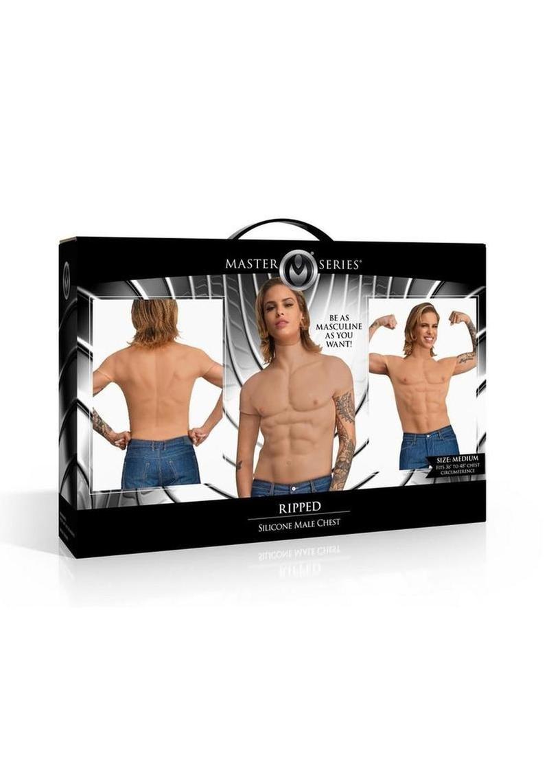 Camiseta de silicona rasgada Master Series para hombre - Talla mediana - Vainilla