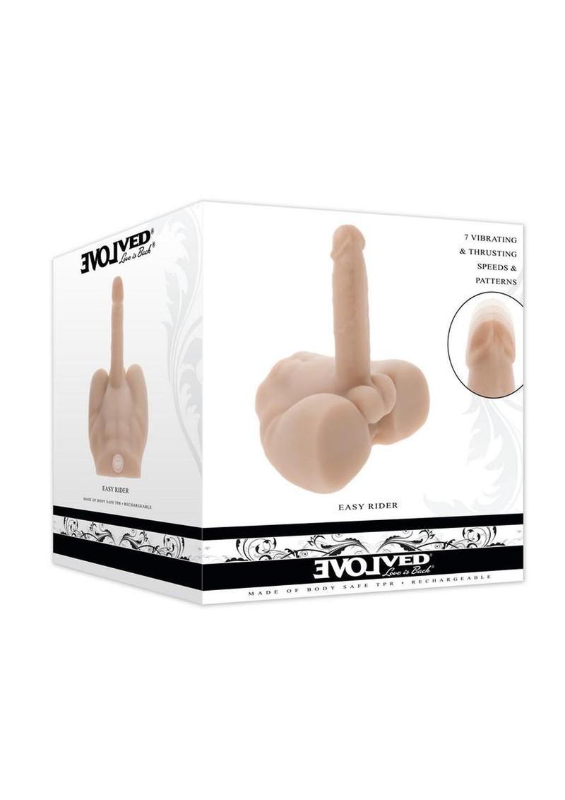 Vibrador recargable Easy Rider Thrusting - Vainilla