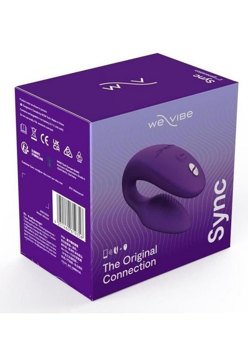 Vibrador de silicona recargable para parejas We-Vibe Sync de segunda generación con control remoto - Morado