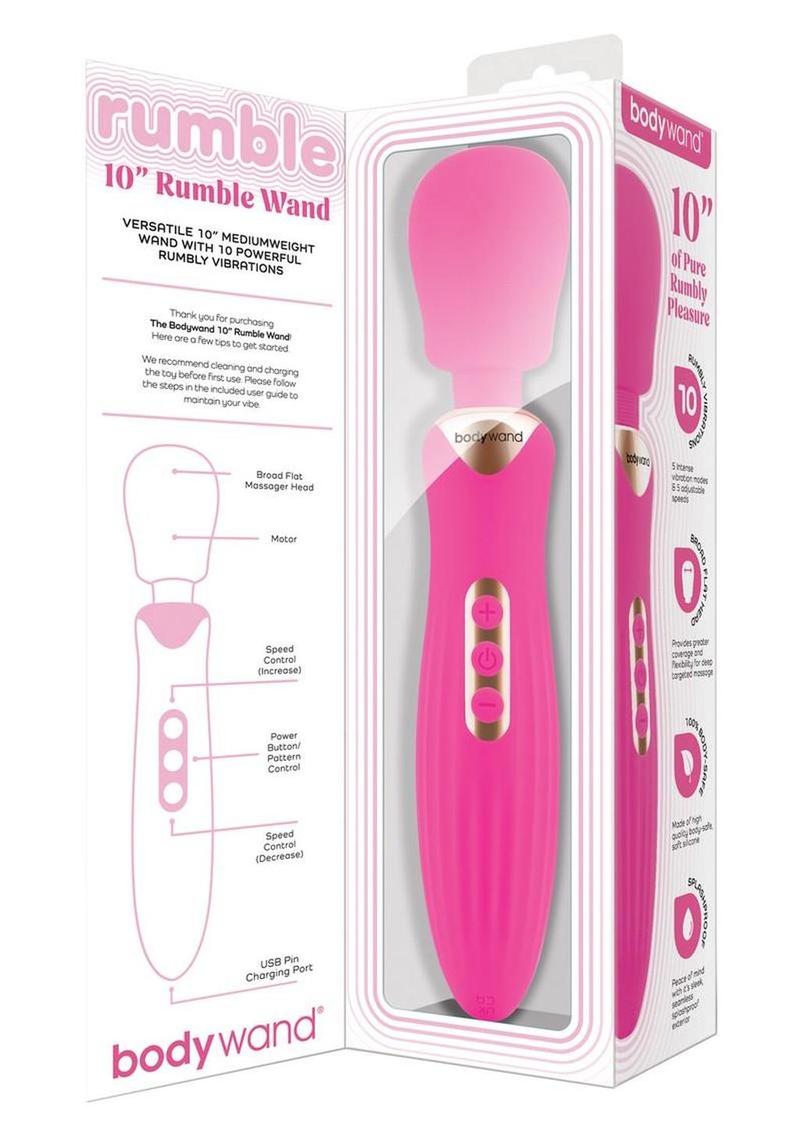 Bodywand Rumble - Varita recargable de 25 cm - Rosa intenso