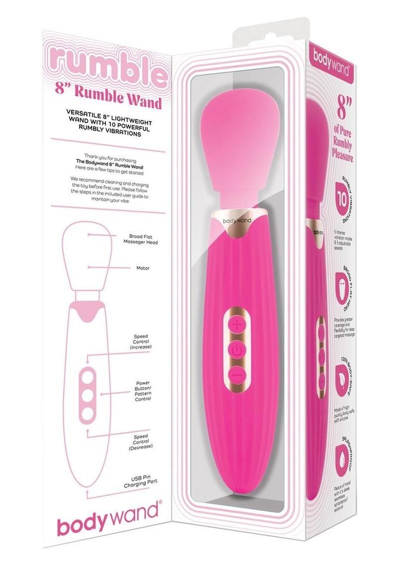 Bodywand Rumble - Varita recargable de 20 cm - Rosa intenso