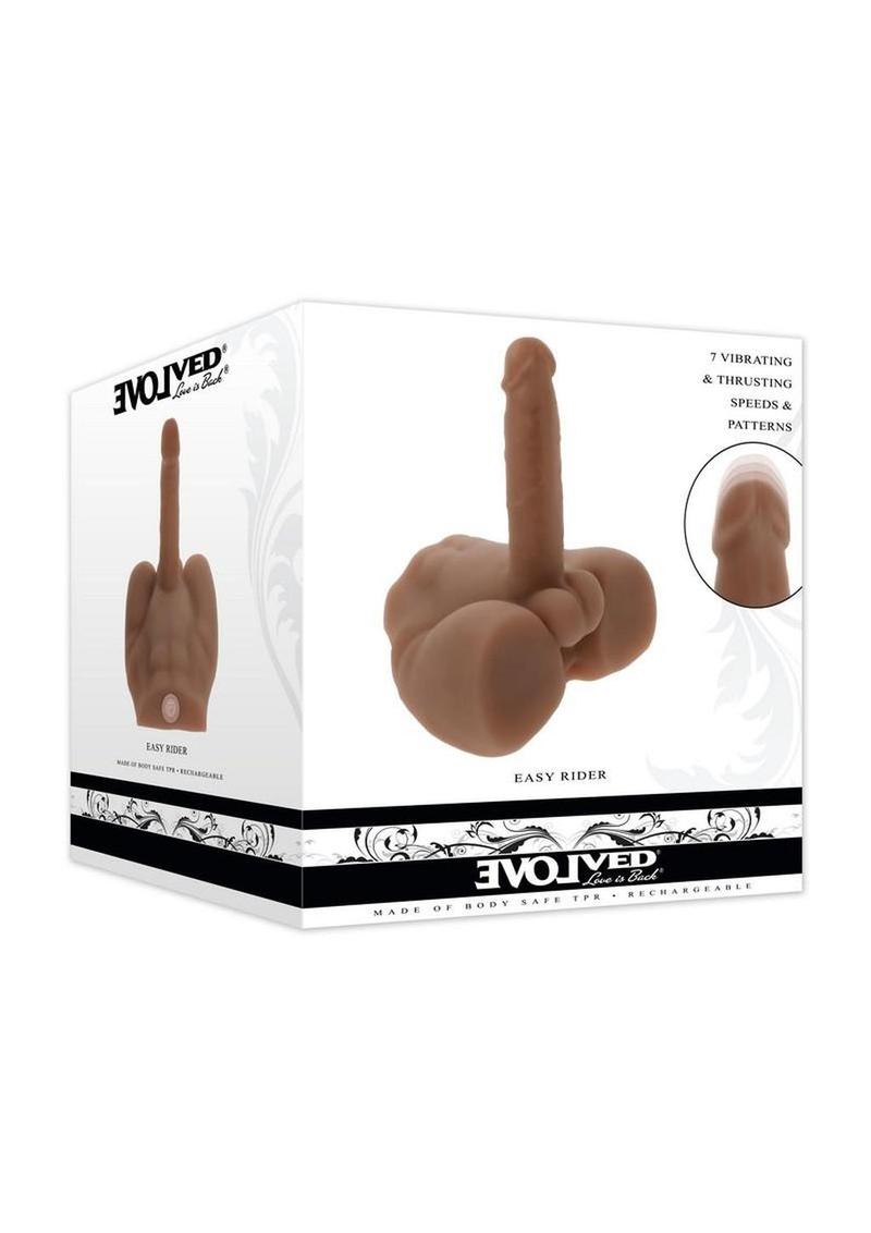 Vibrador recargable Easy Rider Thrusting - Chocolate